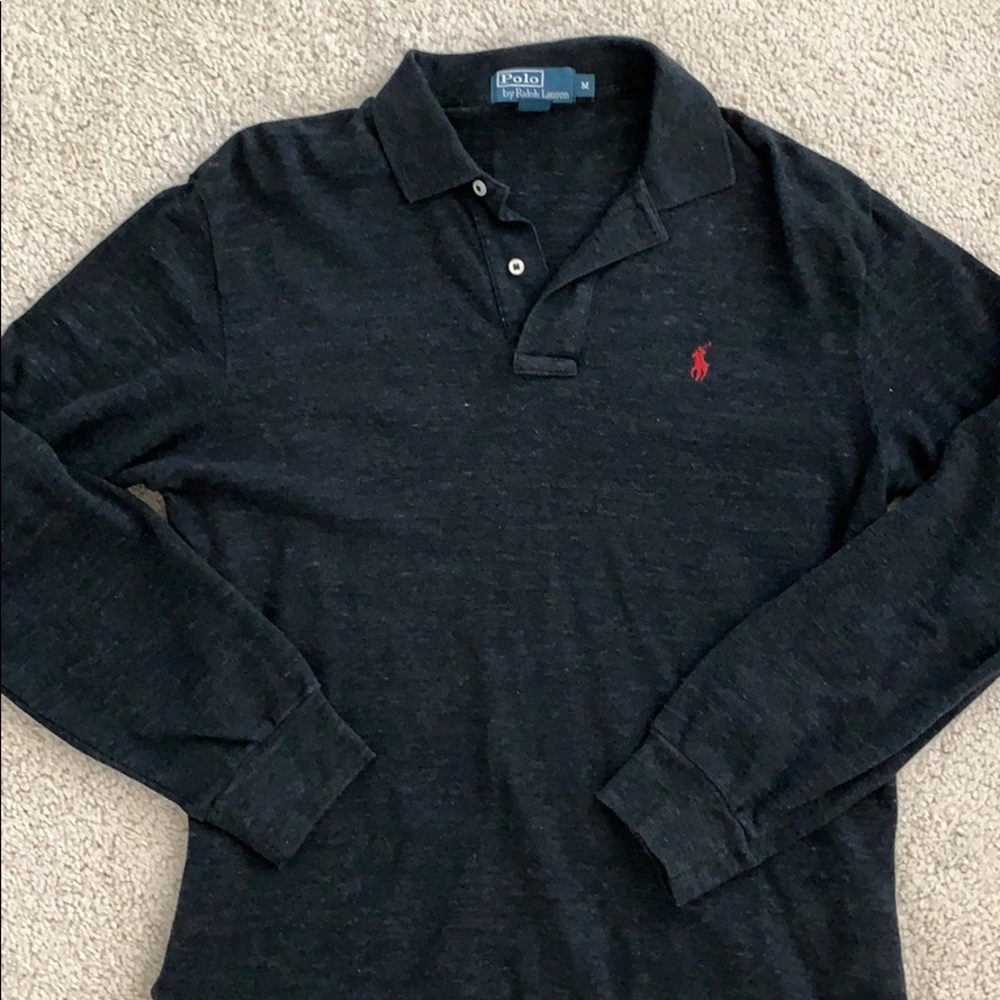 Long sleeve polo shirt